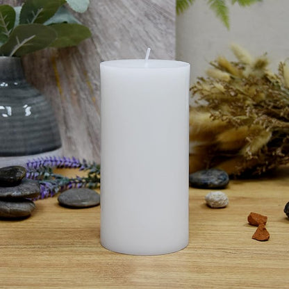 3X6 Inches Cylinder Pillar Candle White