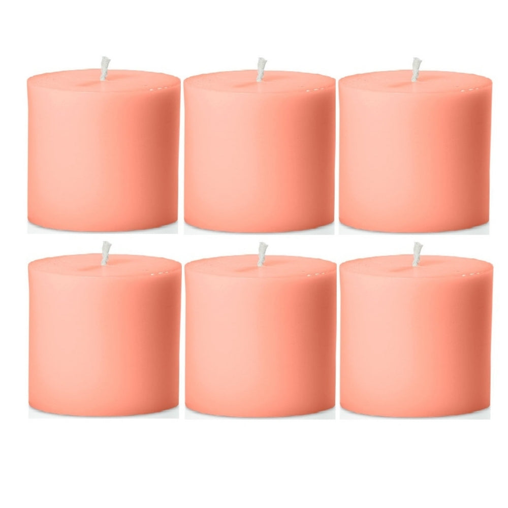 2 X 2 Inches Pillar Candles Set of 6 Peach