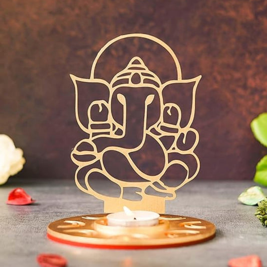 Set of 2 Ganesha Tealight Candle Holder