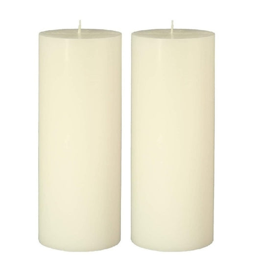 5 X 2 Inches Pillar Candles Set of 2 Ivory