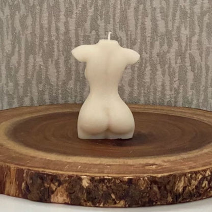 White Female Torso Candle