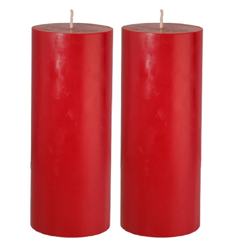 5 X 2 Inches Pillar Candles Set of 2 Red