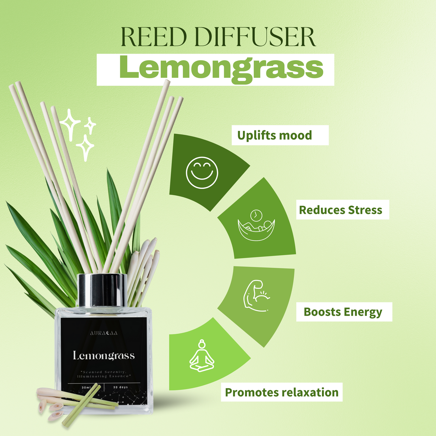 Lemongrass Bliss Reed Diffuser 30ml