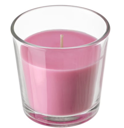 Pink Mini Glass Candle 50gm